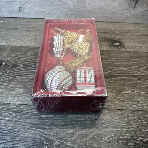 Waterford Marquis Holiday Lantern Ornament Set Blown Glass ~New Sealed - Picture 1 of 9